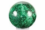 Flowery, Polished Malachite Sphere - Congo #241963-1
